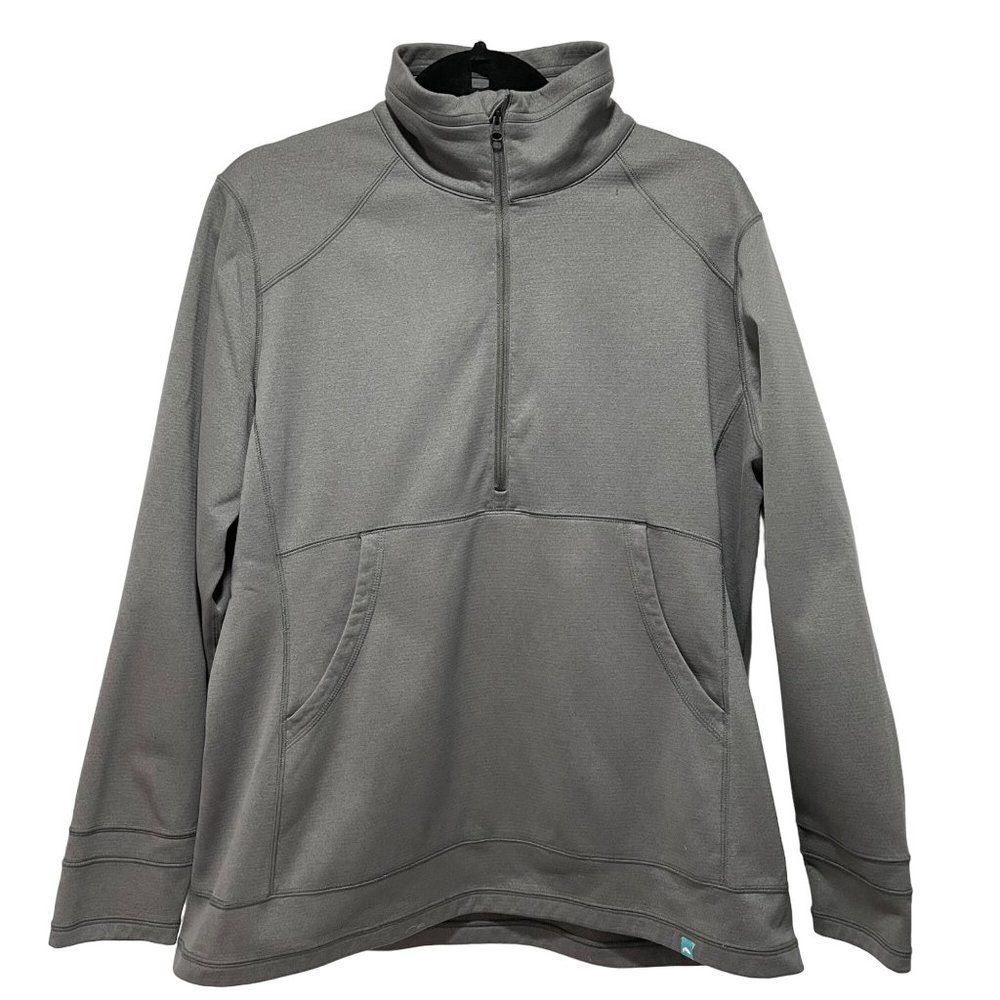 Simms Gray Men's Size XL 1/4 Zip Mock Neck Pullover Fishing Outdoor Jacket